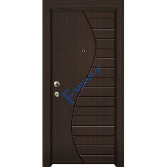 Πόρτα Ασφαλείας Laminate Nexus 16 σημείων ασφαλείας μονής θωράκισης με σχέδιο έξω P517 και σε 6 άτοκες δόσεις (Λαμπάς 24cm)