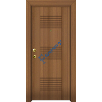 Πόρτα Ασφαλείας Laminate Nexus 16 σημείων ασφαλείας μονής θωράκισης με σχέδιο έξω P524 και σε 6 άτοκες δόσεις (Λαμπάς 24cm)