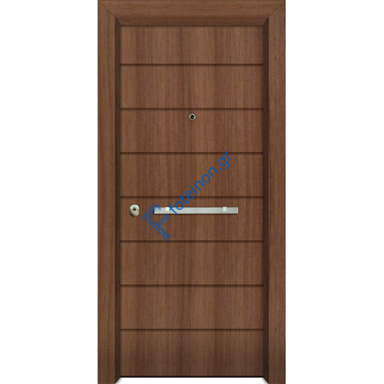 Πόρτα Ασφαλείας Laminate Nexus 16 σημείων ασφαλείας μονής θωράκισης με σχέδιο έξω P528 και σε 6 άτοκες δόσεις (Λαμπάς 24cm)