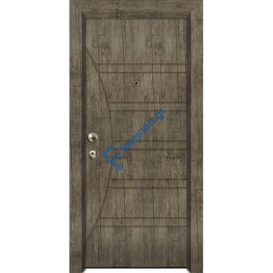 Πόρτα Ασφαλείας Laminate Nexus 16 σημείων ασφαλείας μονής θωράκισης με σχέδιο έξω P529 και σε 6 άτοκες δόσεις (Λαμπάς 24cm)