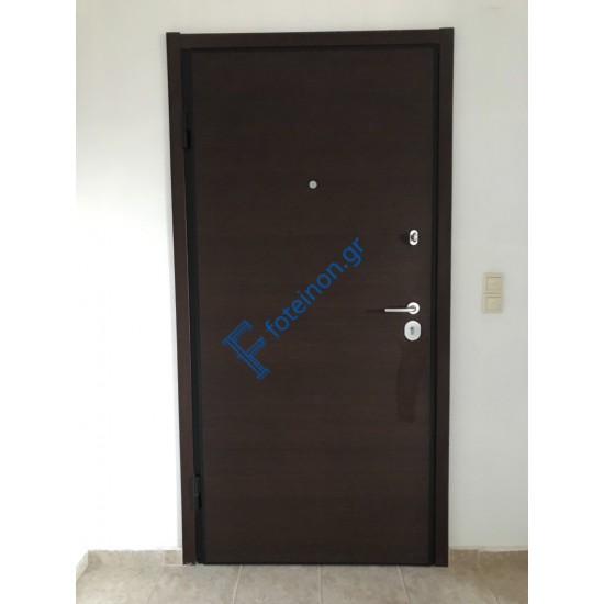 Πόρτα Ασφαλείας Laminate Nexus 16 σημείων ασφαλείας μονής θωράκισης με σχέδιο έξω P520 και σε 6 άτοκες δόσεις (Λαμπάς 24cm)