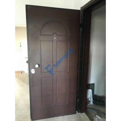 Πόρτα Ασφαλείας Laminate Nexus 16 σημείων ασφαλείας μονής θωράκισης με σχέδιο έξω P520 και σε 6 άτοκες δόσεις (Λαμπάς 24cm)