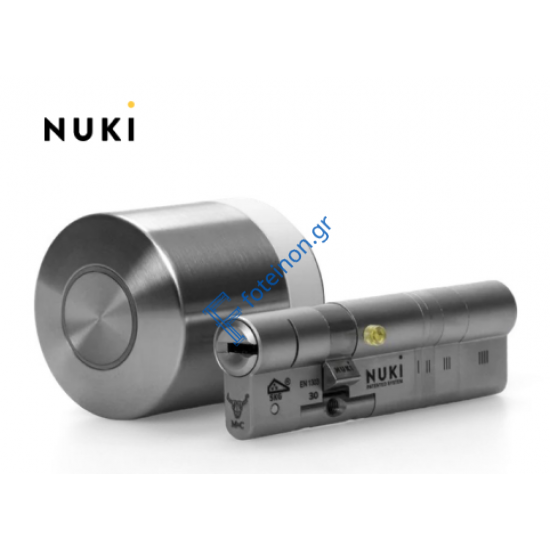 Nuki Smart Lock Ultra 5th Gen + Universal Cylinder – Έξυπνη Κλειδαριά WiFi με Matter & Auto Unlock
