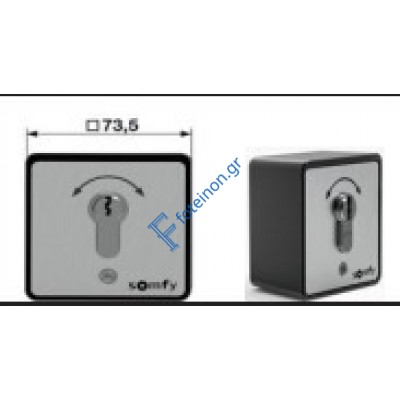 Ενσύρματος επιτοίχιος κλειδοδιακόπτης για μοτέρ αυλόπορτας (1871148) Somfy KEYSWITCH 2 POS. PULSE SF.