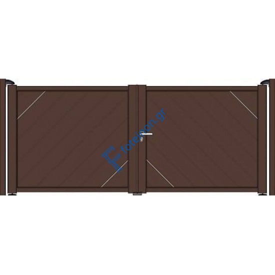 Δίφυλλη ανοιγόμενη αυλόπορτα Elegance Stylegates E675 200x100