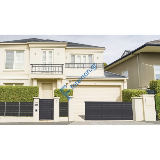 Μονόφυλλη ανοιγόμενη αυλόπορτα Elegance Stylegates E475I 100x100