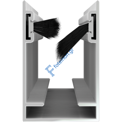 Οδηγός Zanzar χωρίς βουρτσάκι για σίτα κάθετης κίνησης σε χρώμα λευκό 9016 (τιμή βέργας 6m.)