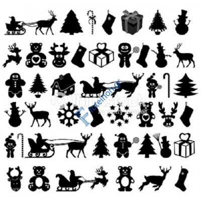 Χριστουγεννιάτικα στολίδια SDC-18 (5 τεμάχια)