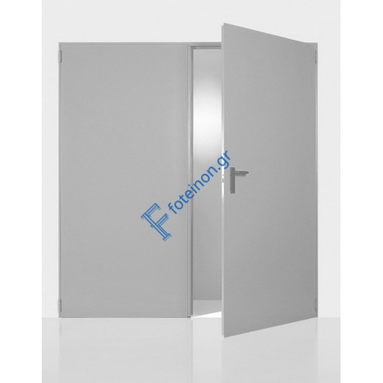 Πόρτα αποθήκης Interno by Alumil σε χρώμα γκρί (RAL 7035)