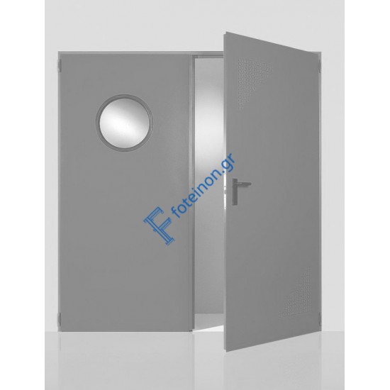 Πόρτα αποθήκης Interno by Alumil σε χρώμα γκρί (RAL 7035)