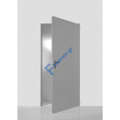 Πόρτα αποθήκης Interno by Alumil σε χρώμα γκρί (RAL 7035)