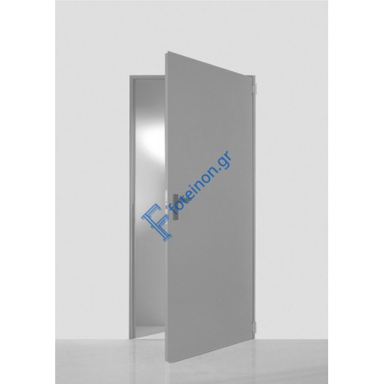 Πόρτα αποθήκης Interno by Alumil σε χρώμα γκρί (RAL 7035)