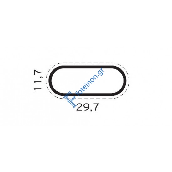 10-8012 οβαλίνα 30*15 ΧΡ. 9016 ΛΕΥΚΟ 6Μ*