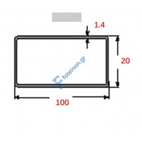Στραντζαριστό 100x20x1.4mm Γαλβανιζέ ενισχυμένου τύπου 5m