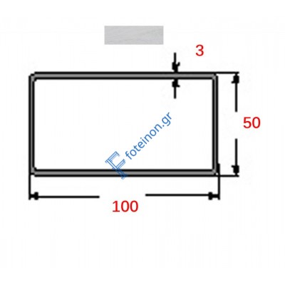 Κοιλοδοκός 150x50x3mm Γαλβανιζέ 6m