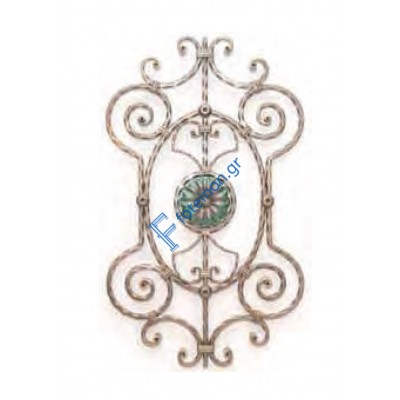 Διακοσμητικό μοτίφ σιδήρου κωδ.(10/59) 16x6 για κάγκελα/περίφραξη