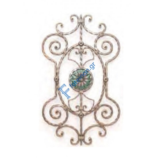 Διακοσμητικό μοτίφ σιδήρου κωδ.(10/59) 16x6 για κάγκελα/περίφραξη