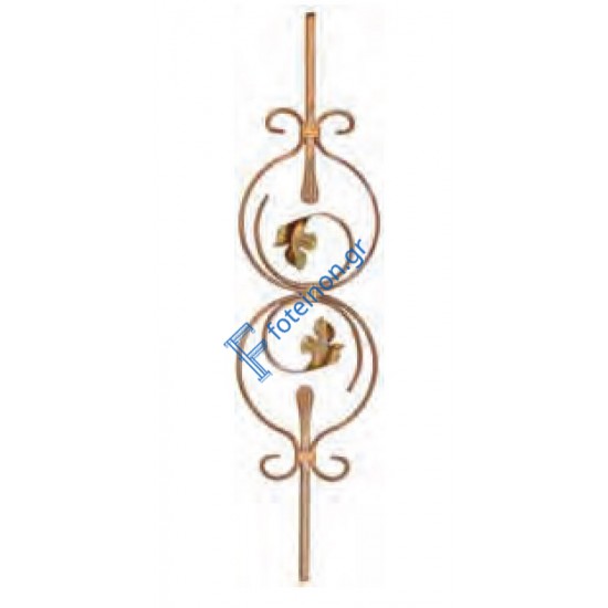 Διακοσμητικό μοτίφ σιδήρου κωδ.(10/61) 12x12 για κάγκελα/περίφραξη