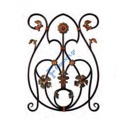Διακοσμητικό μοτίφ σιδήρου κωδ.(10/65) 12x12 για κάγκελα/περίφραξη