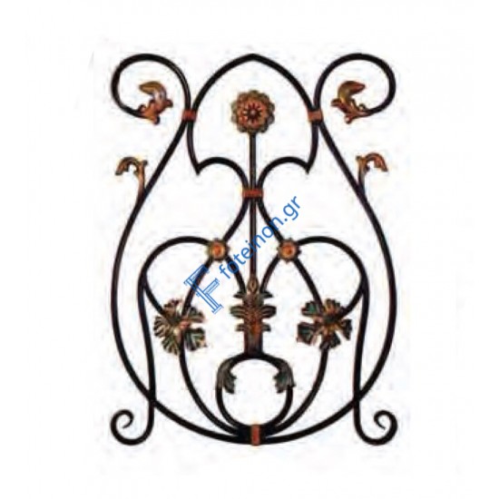 Διακοσμητικό μοτίφ σιδήρου κωδ.(10/65) 12x12 για κάγκελα/περίφραξη