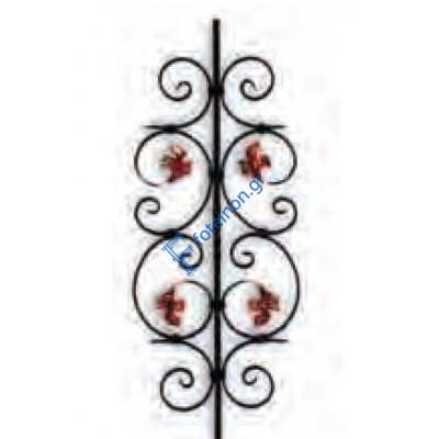 Διακοσμητικό μοτίφ σιδήρου κωδ.(10/73) 12x12 για κάγκελα/περίφραξη