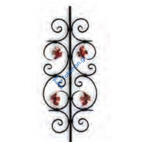 Διακοσμητικό μοτίφ σιδήρου κωδ.(10/73) 12x12 για κάγκελα/περίφραξη