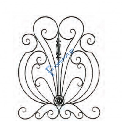 Διακοσμητικό μοτίφ σιδήρου κωδ.(10/77) 16x8 για κάγκελα/περίφραξη