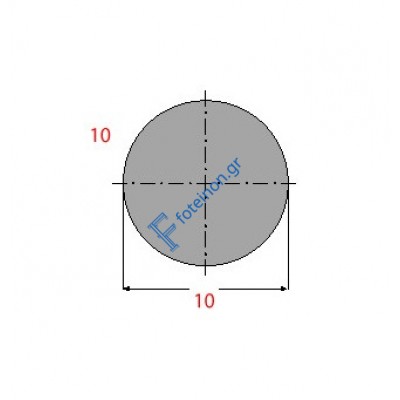 Μασίφ Στρογγυλό Γαλβανιζέ 10x10 6m (Φ10)