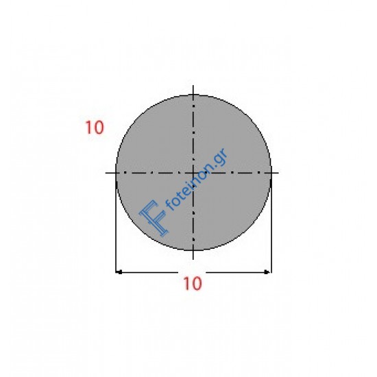 Μασίφ Στρογγυλό Γαλβανιζέ 10x10 6m (Φ10)