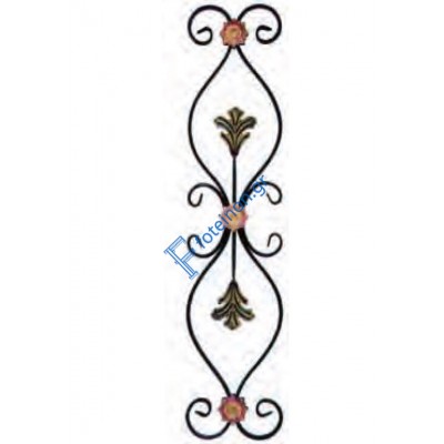 Διακοσμητικό μοτίφ σιδήρου κωδ.(11/66) 12x6 για κάγκελα/περίφραξη