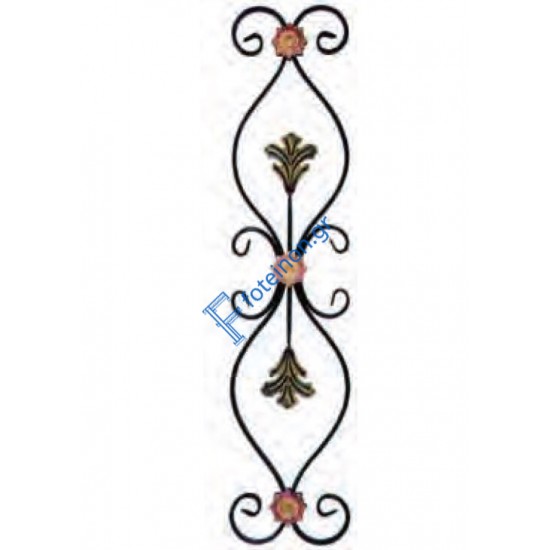 Διακοσμητικό μοτίφ σιδήρου κωδ.(11/66) 12x6 για κάγκελα/περίφραξη