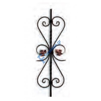 Διακοσμητικό μοτίφ σιδήρου κωδ.(11/73) 12x12 για κάγκελα/περίφραξη