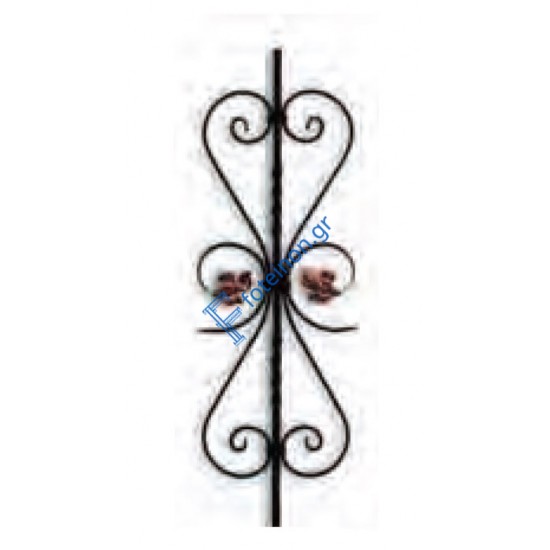 Διακοσμητικό μοτίφ σιδήρου κωδ.(11/73) 12x12 για κάγκελα/περίφραξη