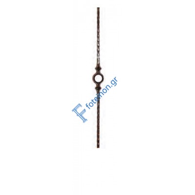 Κολωνάκι σιδήρου κωδ.(12/55) για περίφραξη 14x14 τετράγωνο