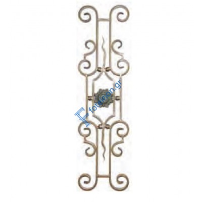 Διακοσμητικό μοτίφ σιδήρου κωδ.(12/61) 16x8 για κάγκελα/περίφραξη