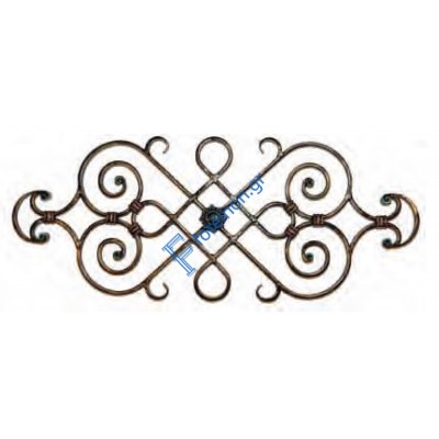 Διακοσμητικό μοτίφ σιδήρου κωδ.(12/65) 16x8 για κάγκελα/περίφραξη