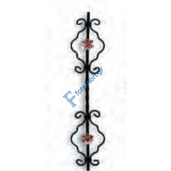 Διακοσμητικό μοτίφ σιδήρου κωδ.(12/73) 12x12 για κάγκελα/περίφραξη