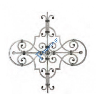 Διακοσμητικό μοτίφ σιδήρου κωδ.(12/77) 12x12 για κάγκελα/περίφραξη