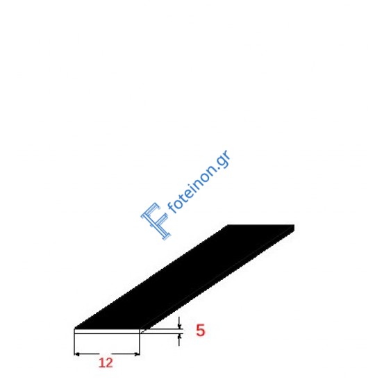 Λάμα 12x5mm Μαύρη 4m