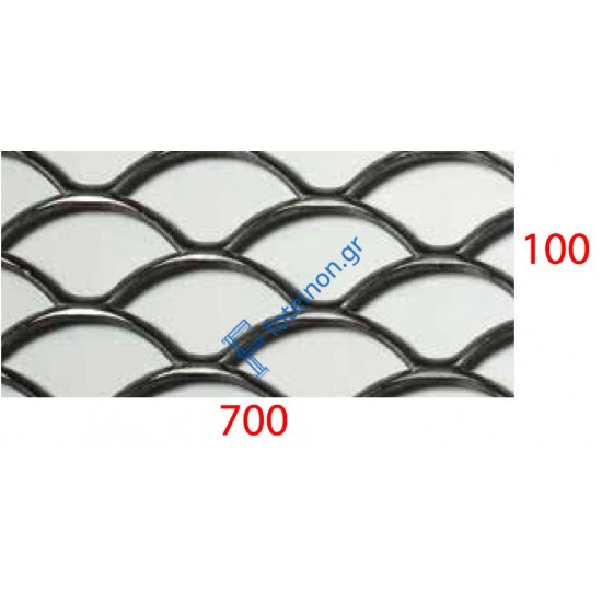 Λαμαρίνα Μαύρη κωδ.(ΗΛΙΟΣ) Μέταλ Ντεπλουαγέ 1000x7000x1.50mm Εξάγωνο(τιμή/m2)