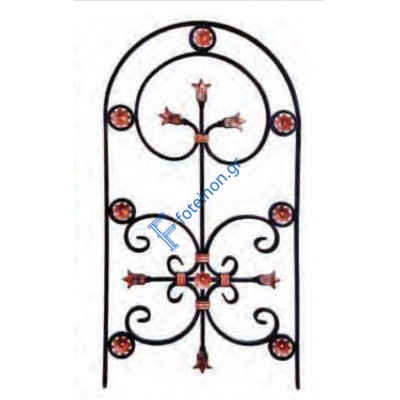 Διακοσμητικό μοτίφ σιδήρου κωδ.(13/67) 16x8 για κάγκελα/περίφραξη