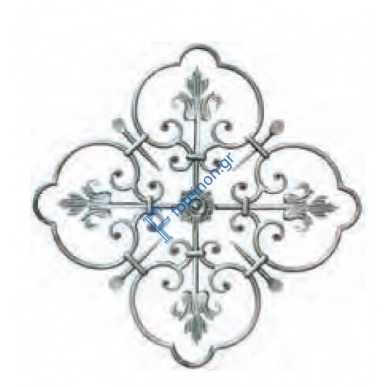 Διακοσμητικό μοτίφ σιδήρου κωδ.(13/77) 12x12 για κάγκελα/περίφραξη
