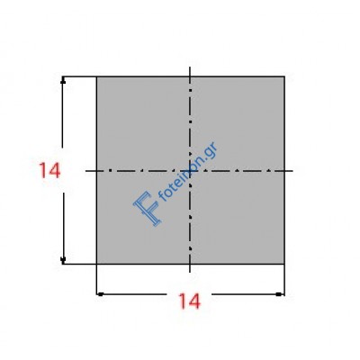 Μασίφ Τετράγωνο Γαλβανιζέ 14x14 6m 