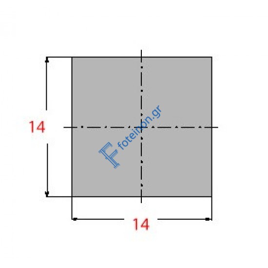 Μασίφ Τετράγωνο Γαλβανιζέ 14x14 6m 