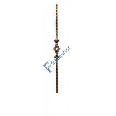 Κολωνάκι σιδήρου κωδ.(14/55) για περίφραξη 14x14 τετράγωνο