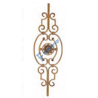 Διακοσμητικό μοτίφ σιδήρου κωδ.(14/61) 16x8 για κάγκελα/περίφραξη