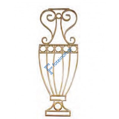 Διακοσμητικό μοτίφ σιδήρου κωδ.(14/63) 16x8 για κάγκελα/περίφραξη