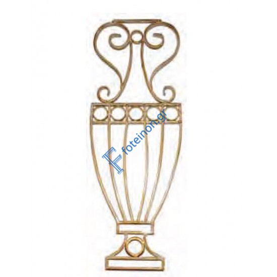 Διακοσμητικό μοτίφ σιδήρου κωδ.(14/63) 16x8 για κάγκελα/περίφραξη