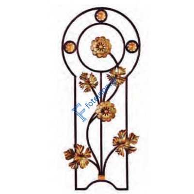 Διακοσμητικό μοτίφ σιδήρου κωδ.(14/67) 16x8 για κάγκελα/περίφραξη