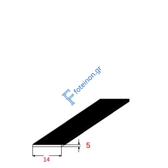 Λάμα 14x5mm Μαύρη 4m